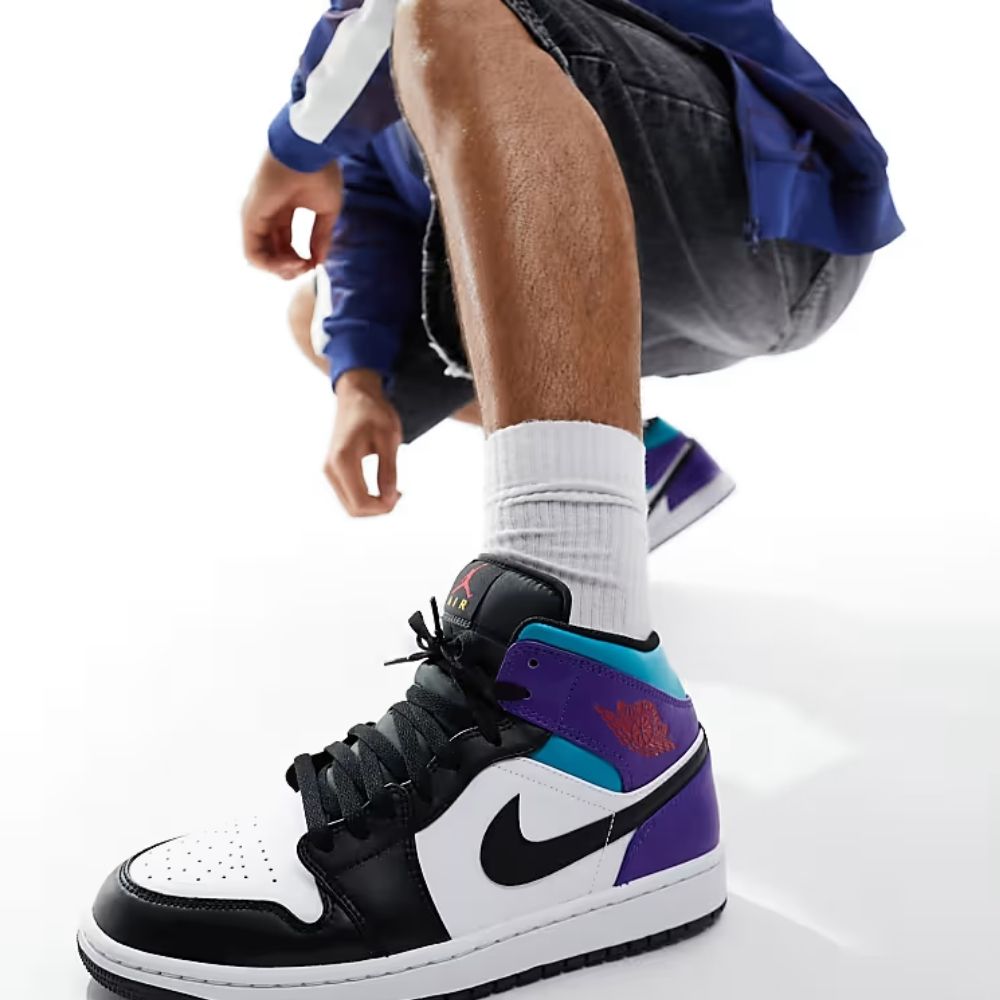 Air Jordan 1 Mid Court Purple Tropical Twist