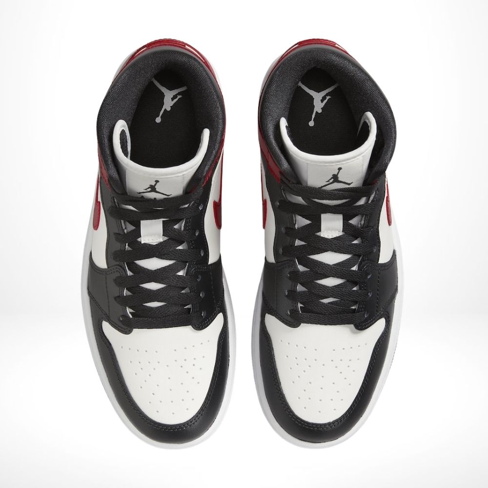 Air Jordan 1 Mid Gym Red Off Noir