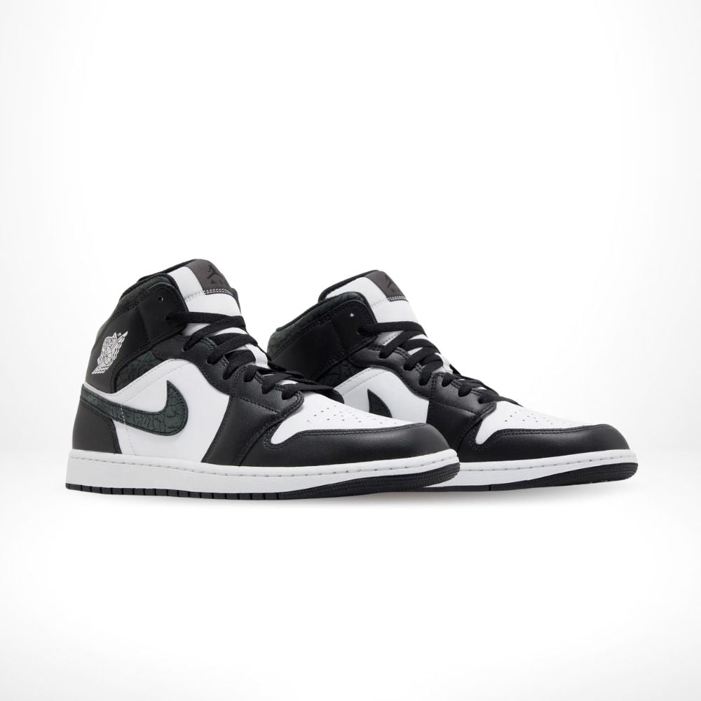 Air Jordan 1 Mid Panda Elephant Black White SE