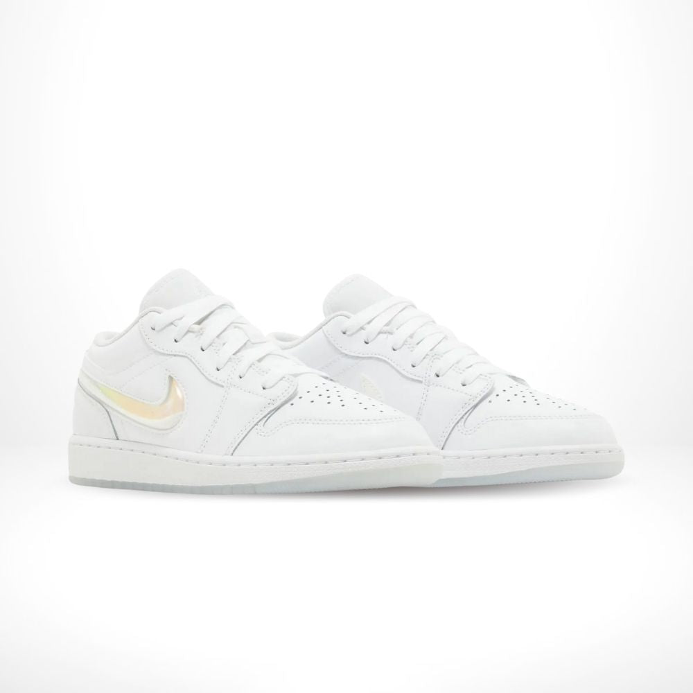 Air Jordan 1 Low Glitter Swoosh White SE