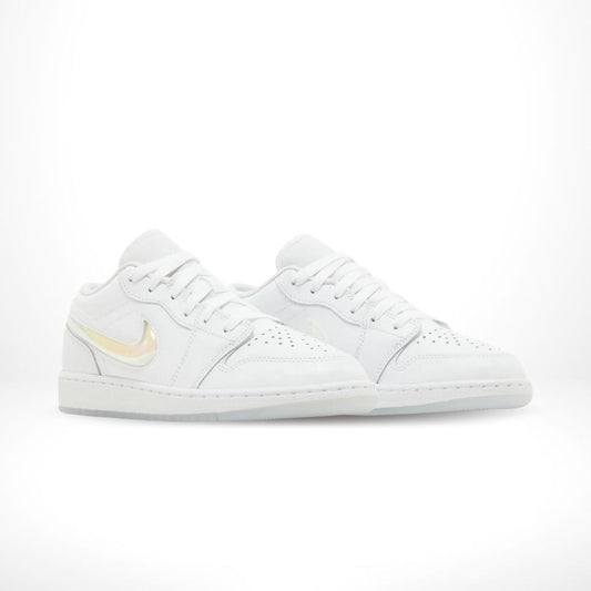 Air Jordan 1 Low Glitter Swoosh White SE