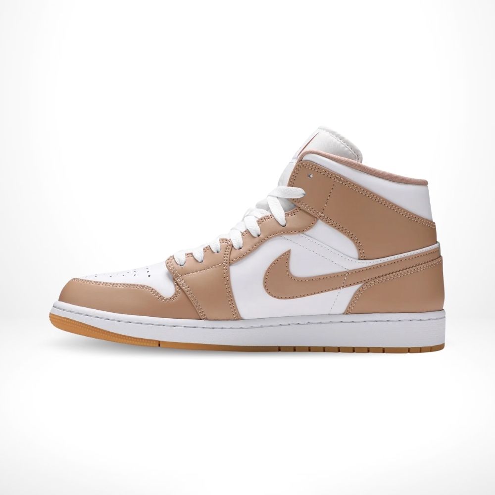 Air Jordan 1 Mid Tan Gum White