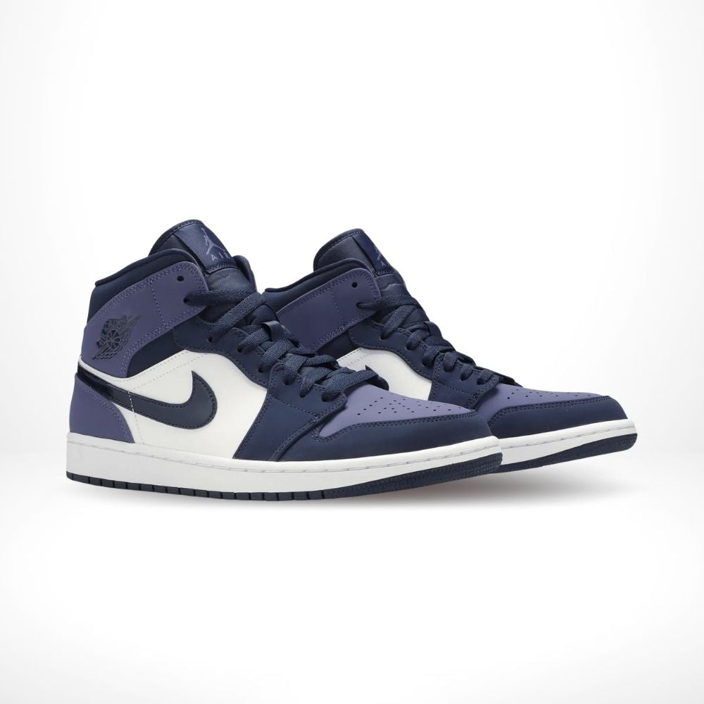 Air Jordan 1 Mid Obsidian Purple White