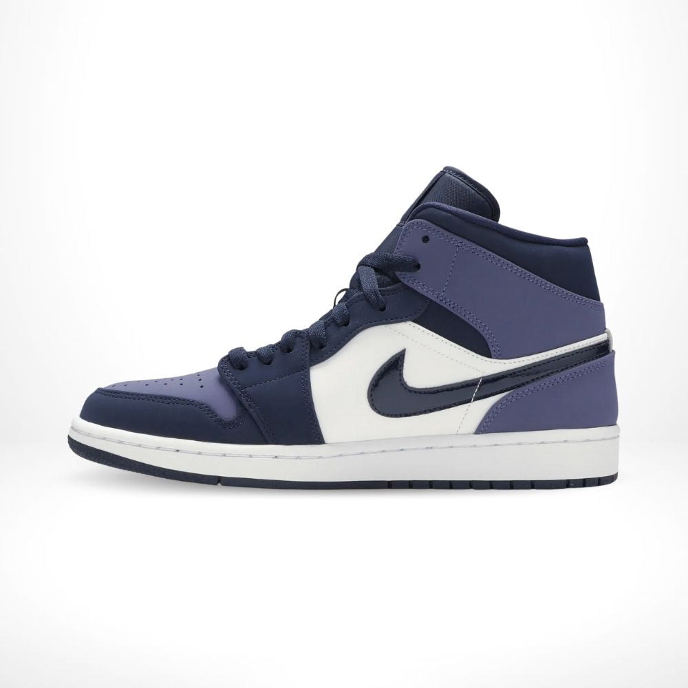 Air Jordan 1 Mid Obsidian Purple White