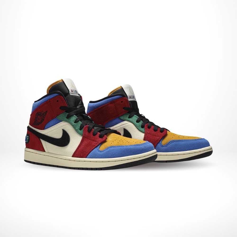 Air Jordan 1 Mid X Blue The Great Fearless Red Black SE