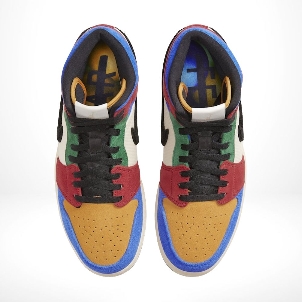 Air Jordan 1 Mid X Blue The Great Fearless Red Black SE