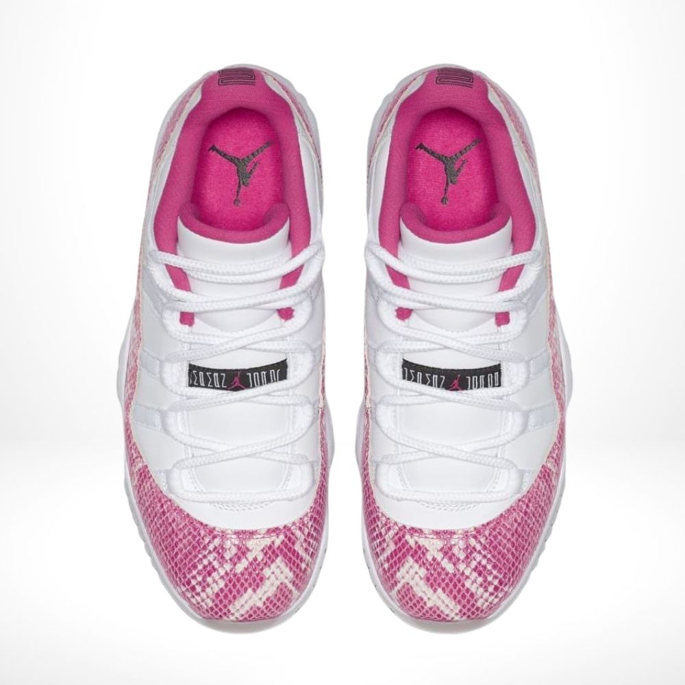 Air Jordan 11 Low Pink Snakeskin White