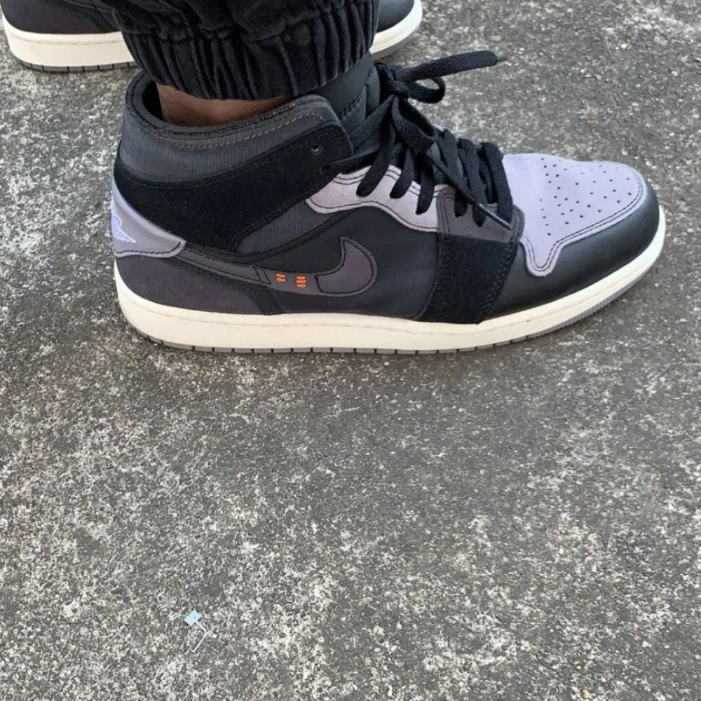 Air Jordan 1 Mid Craft Inside Out Grey Black
