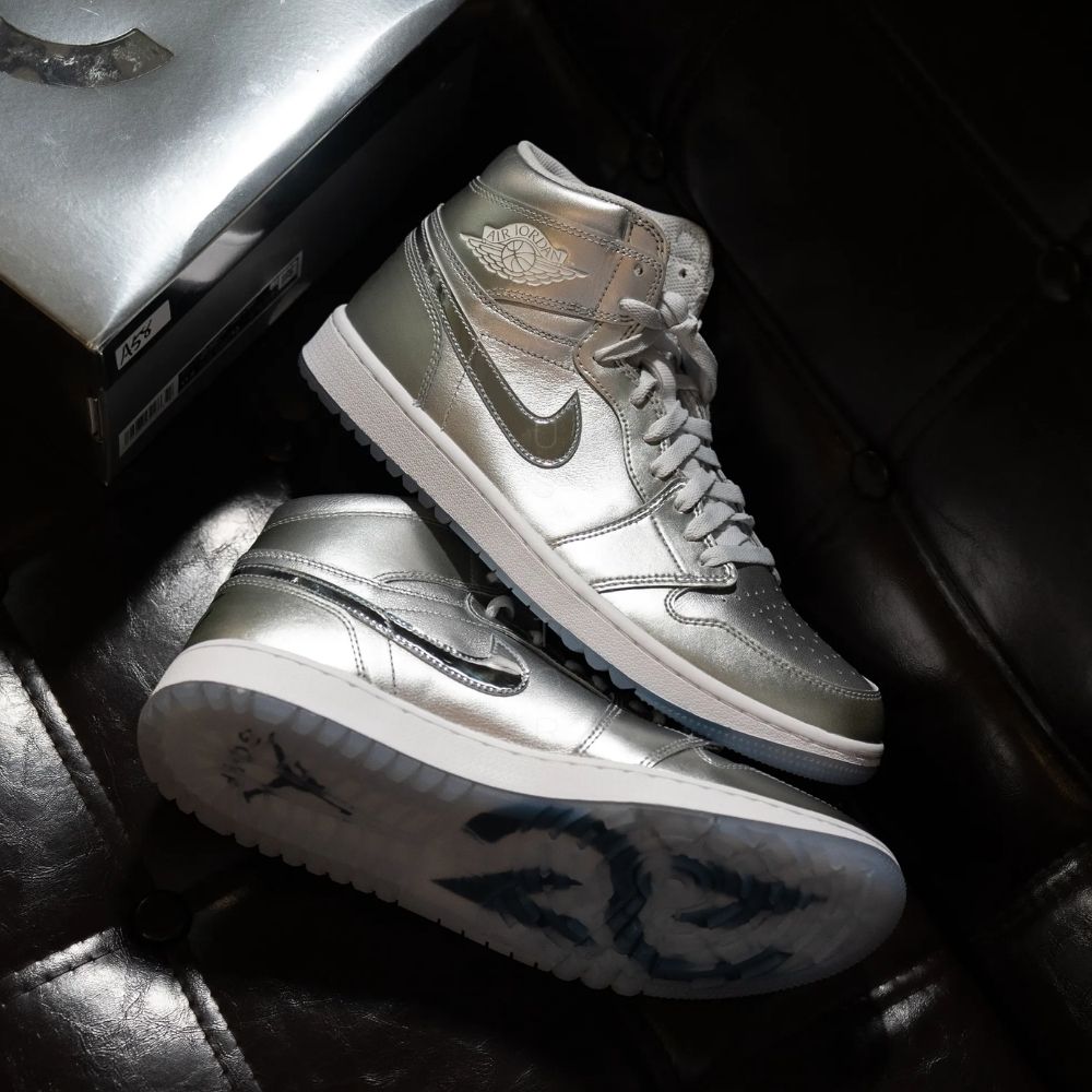 Air Jordan 1 High Golf Gift Giving Pack Metallic Silver