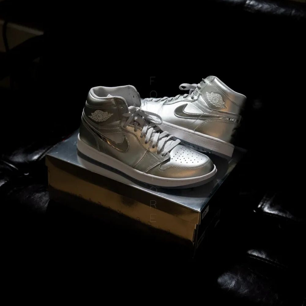 Air Jordan 1 High Golf Gift Giving Pack Metallic Silver