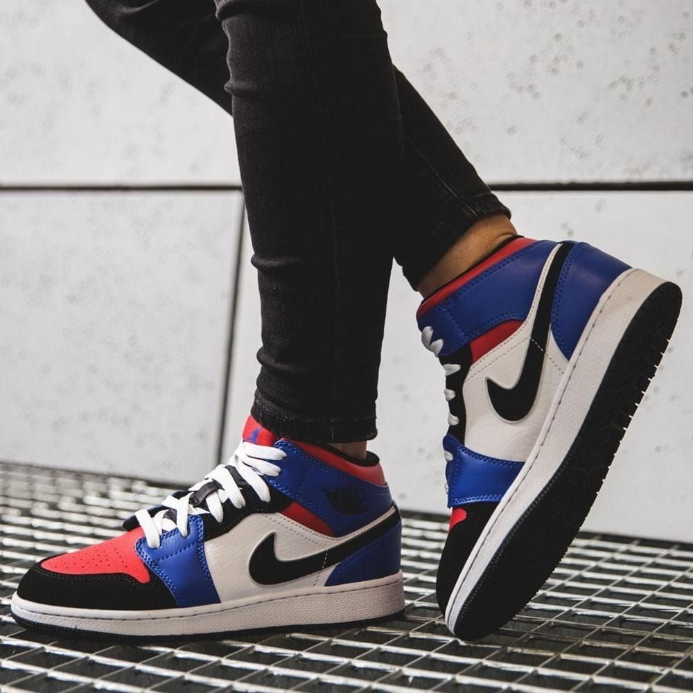 Air Jordan 1 Retro Mid Top 3 Blue Red