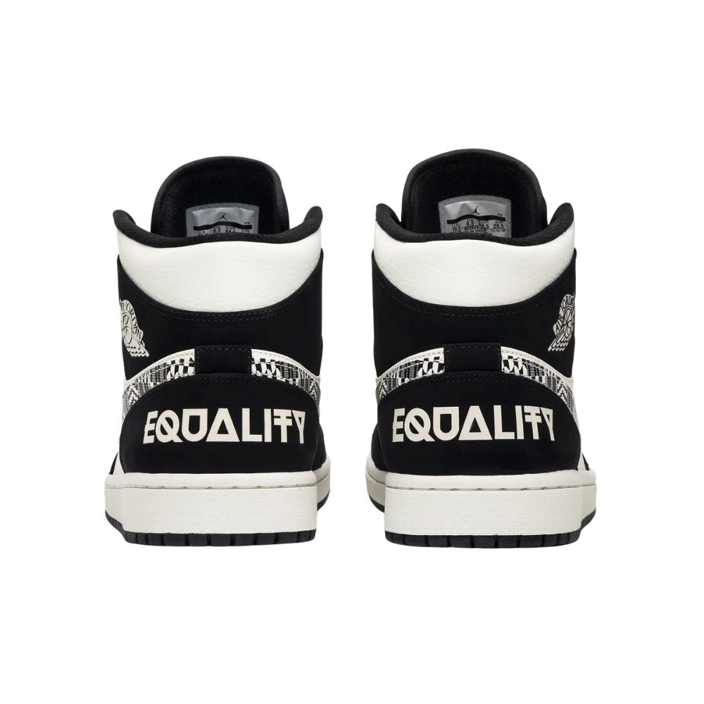 Air Jordan 1 Mid Melo Equality Black White SE