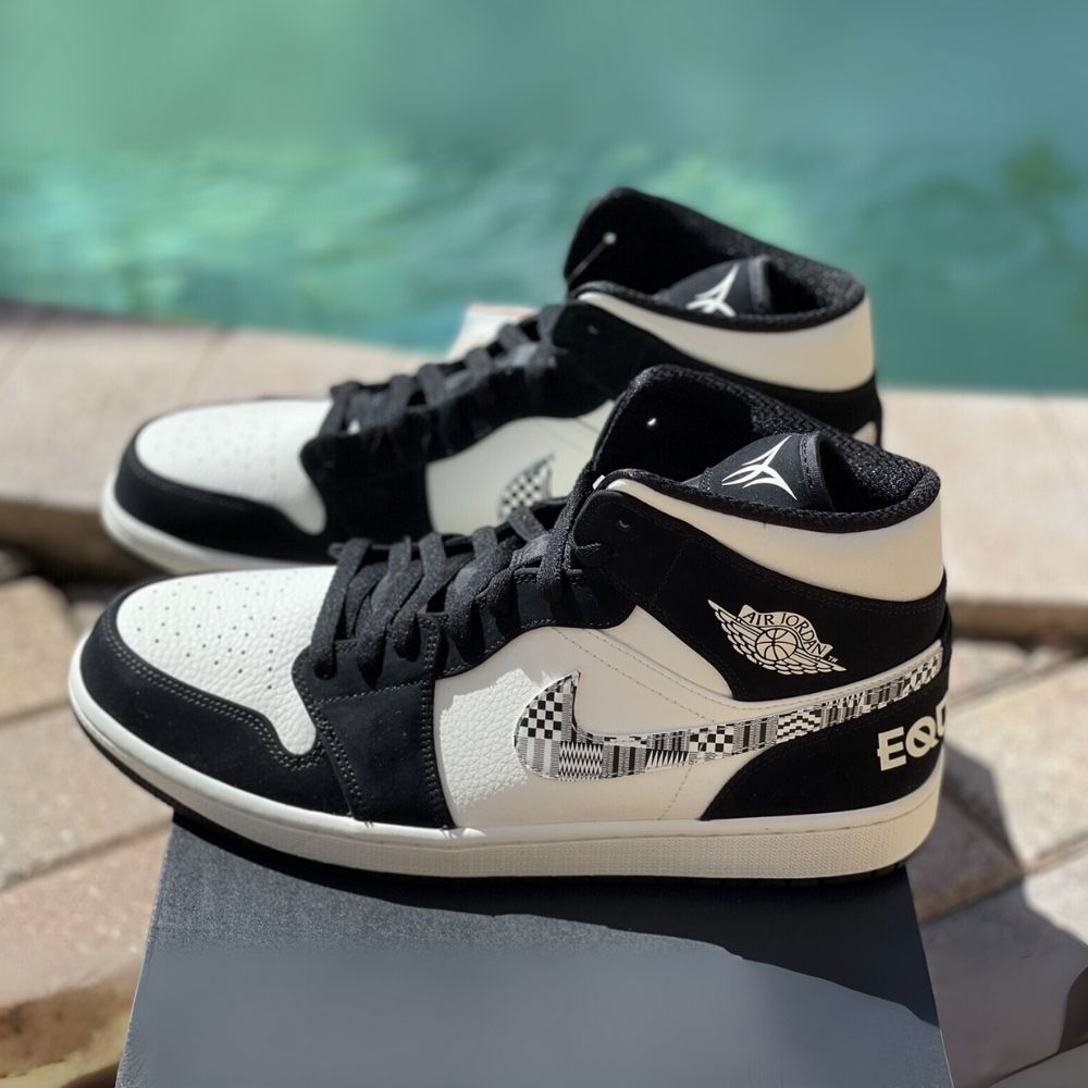 Air Jordan 1 Mid Melo Equality Black White SE