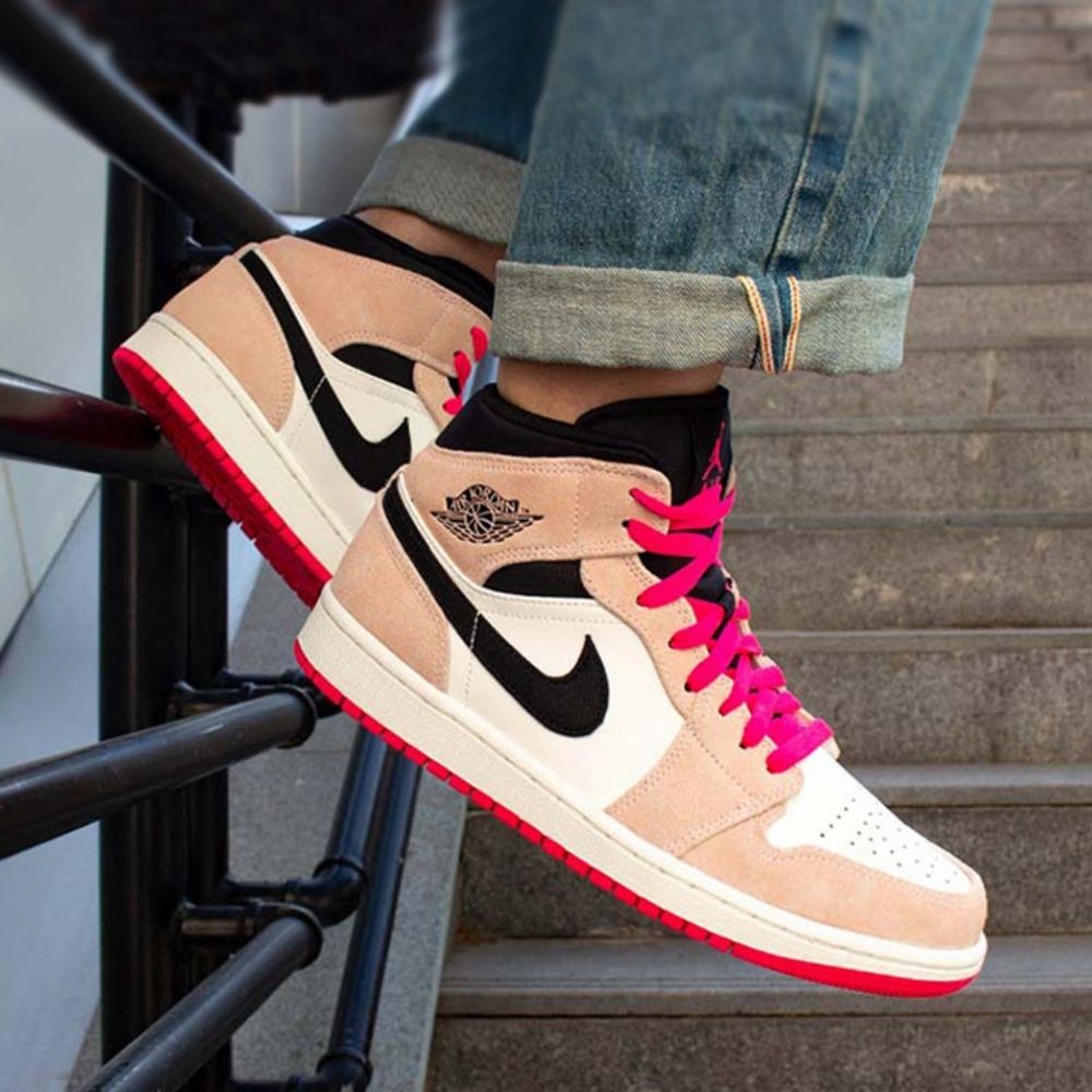 Air Jordan 1 Mid Crimson Tint Hyper Pink