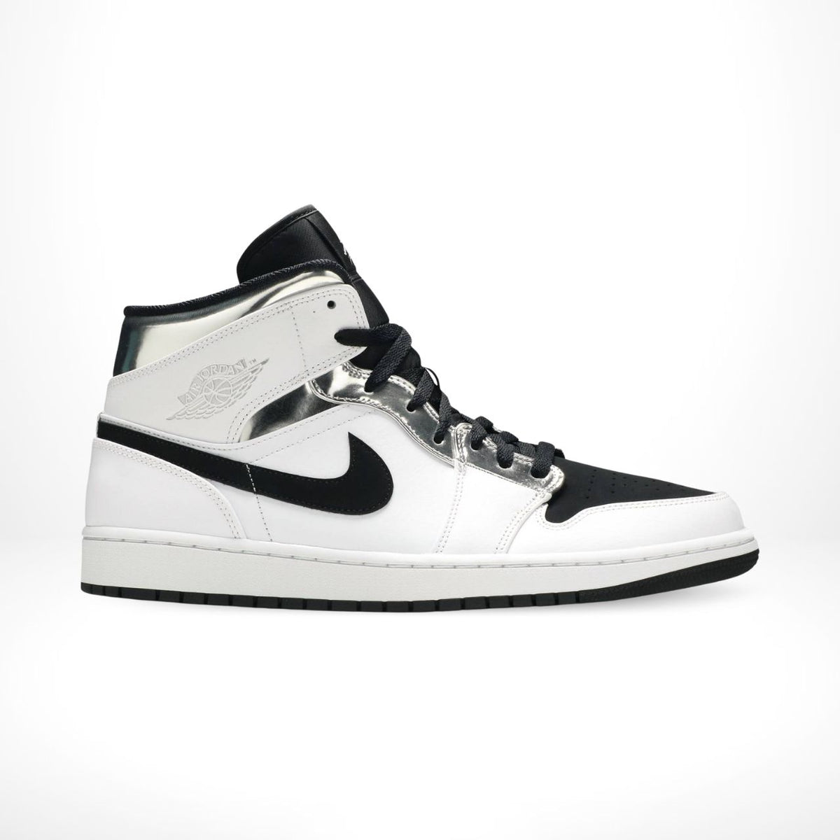 Air Jordan 1 Mid Alternate Think 16 White Silver Black