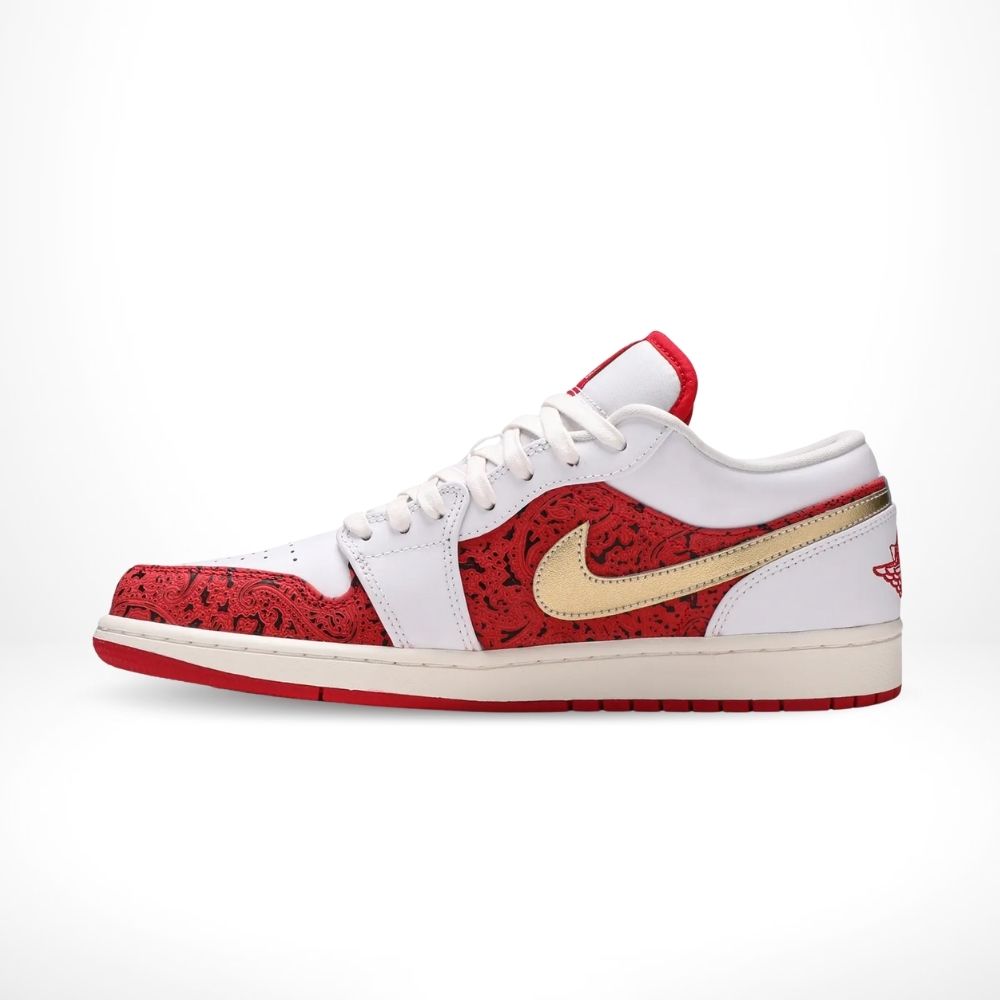 Air Jordan 1 Low Spades White University Red