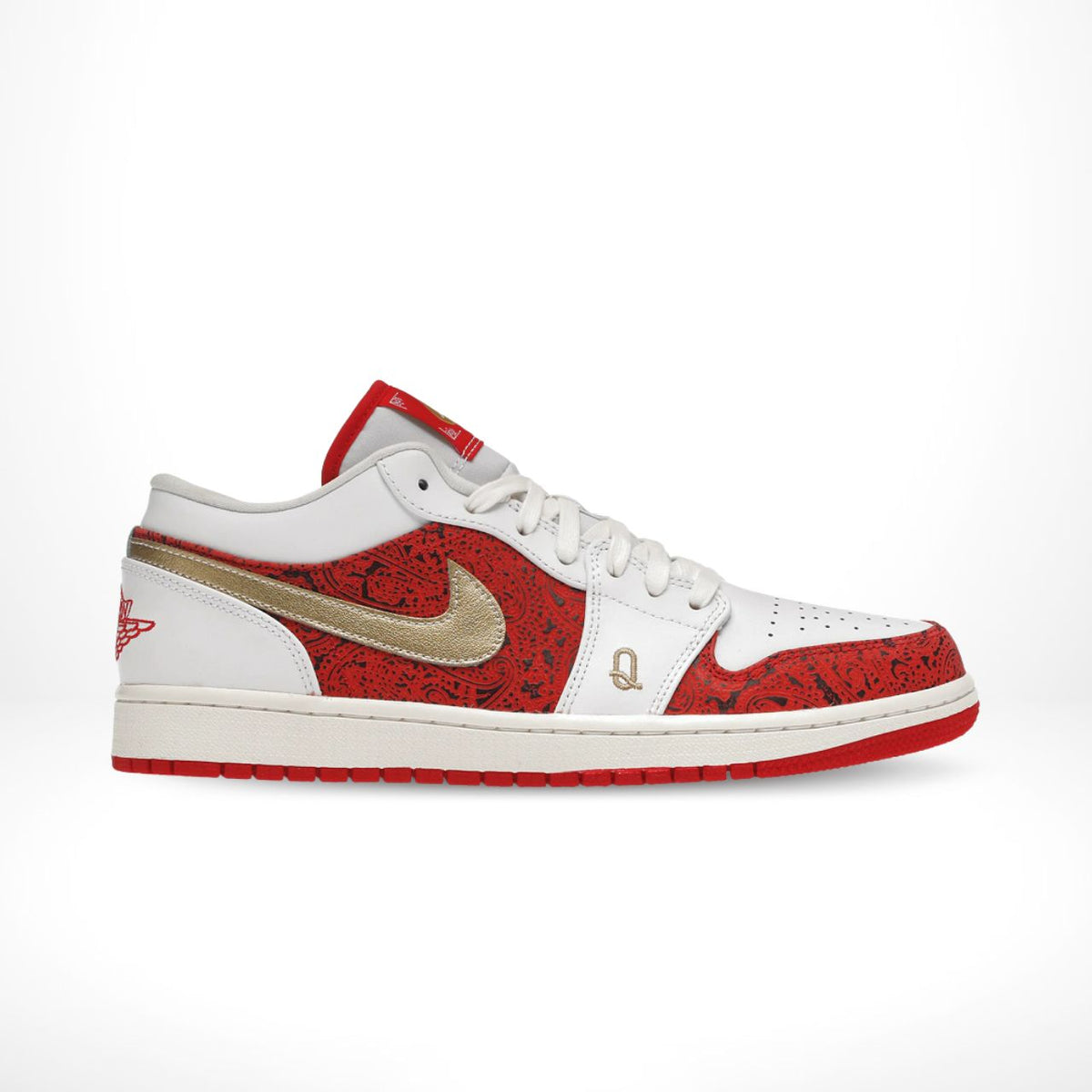 Air Jordan 1 Low Spades White University Red