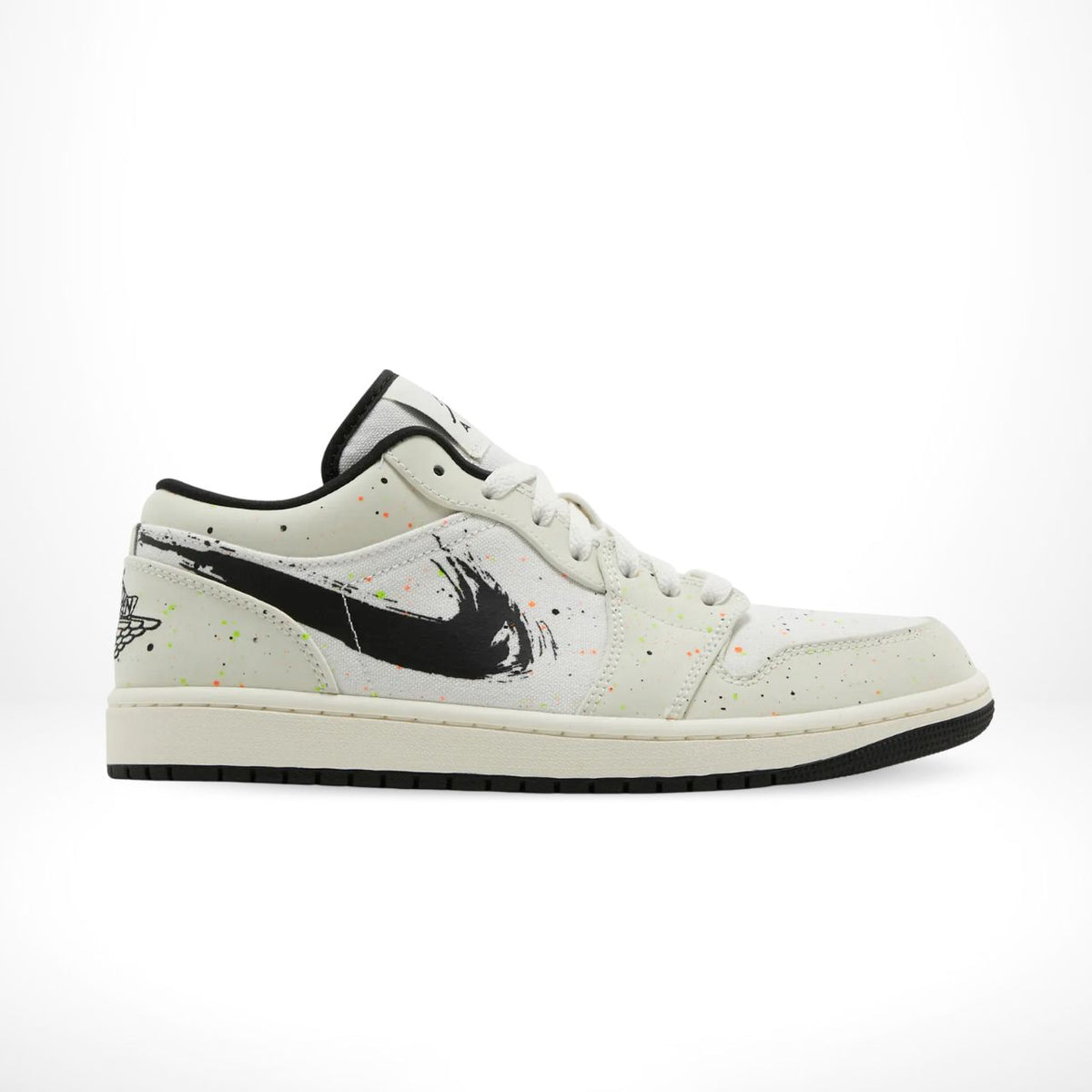Air Jordan 1 Low Brushstroke Black Beige