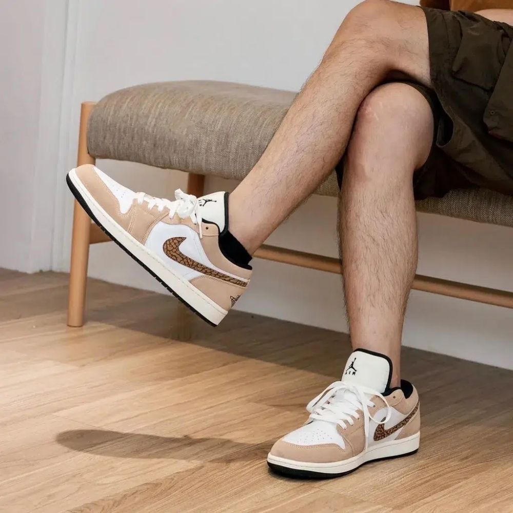 Air Jordan 1 Low Brown Elephant White