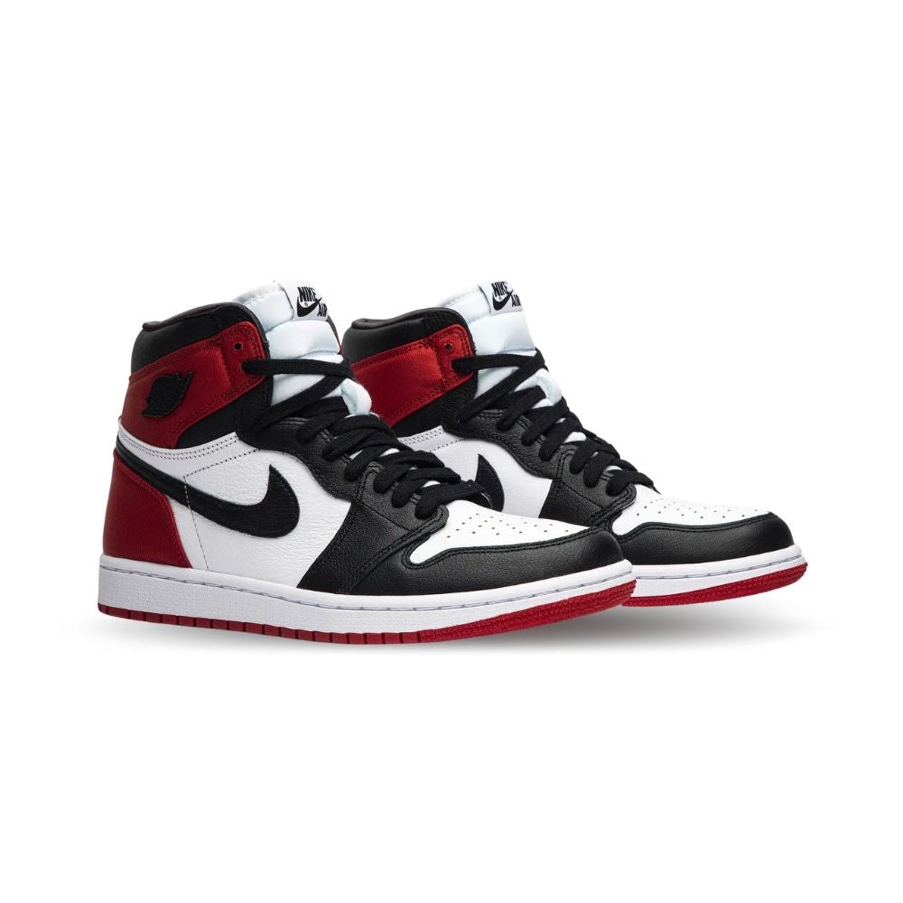 Air Jordan 1 Retro High Satin Black Toe Red