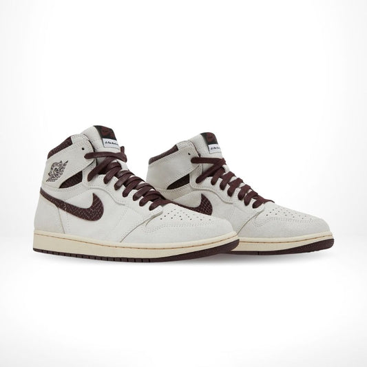 Air Jordan 1 High OG X A Ma Maniére Airness Sail Burgundy Red