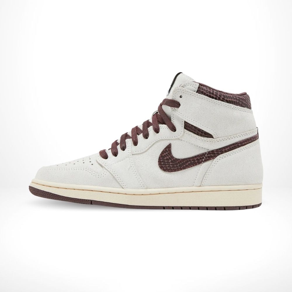 Air Jordan 1 High OG X A Ma Maniére Airness Sail Burgundy Red