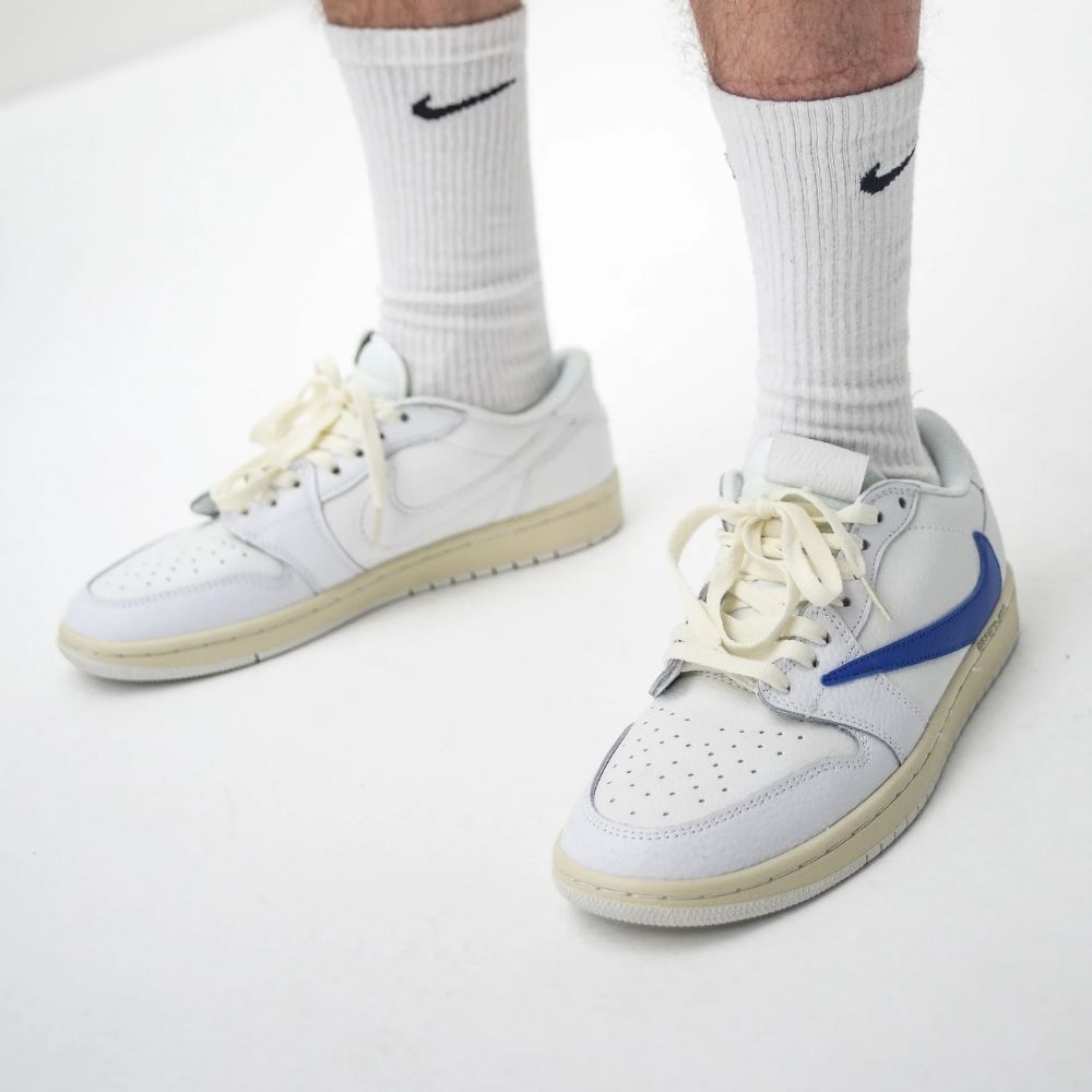Air Jordan 1 Low X Travis Scott X Fragment White Blue Sail