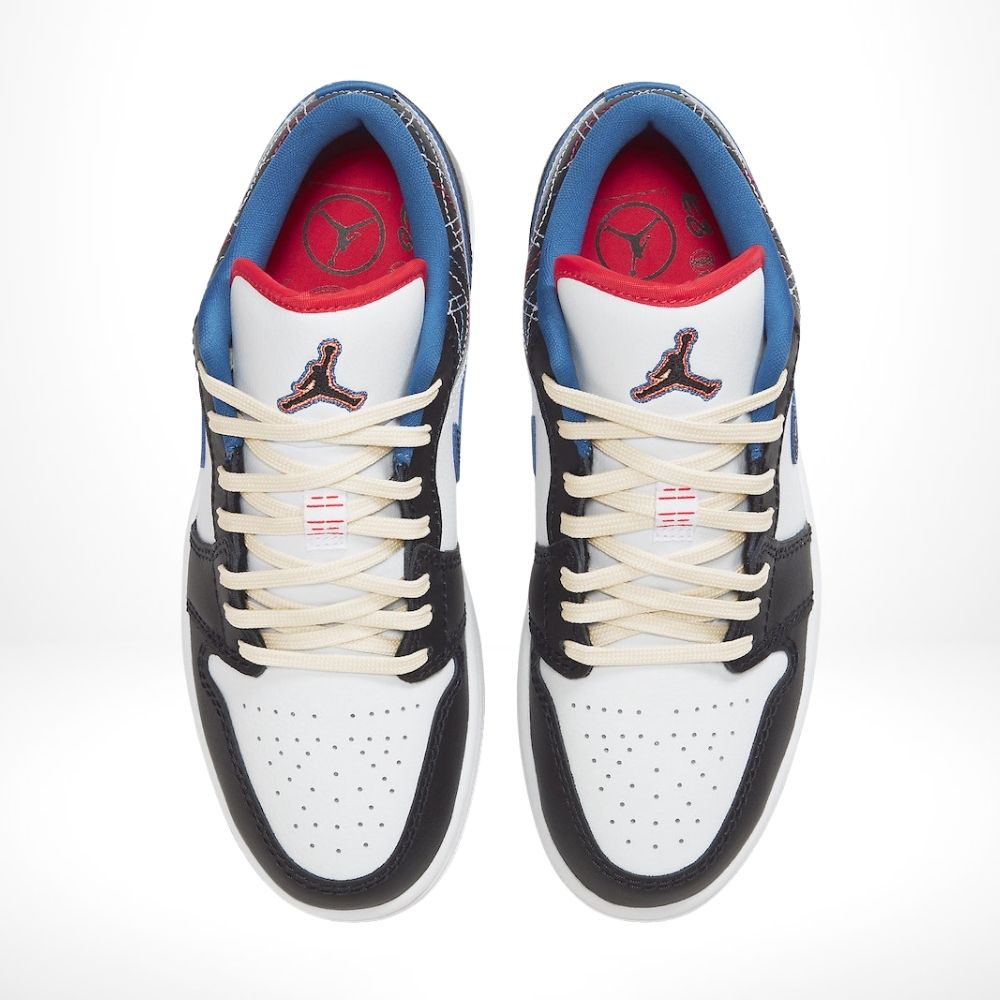 Air Jordan 1 Low Industrial Blue Sashiko Black SE