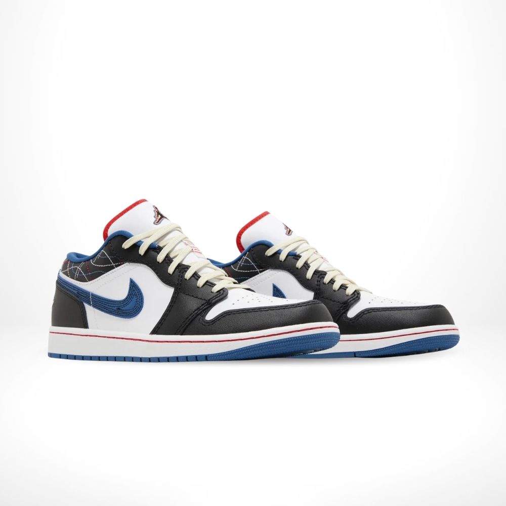 Air Jordan 1 Low Industrial Blue Sashiko Black SE