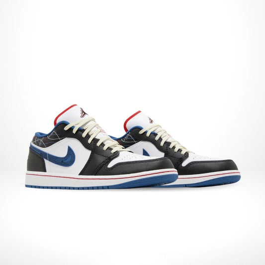 Air Jordan 1 Low Industrial Blue Sashiko Black SE