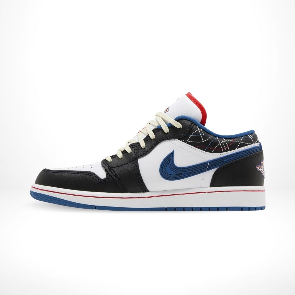 Air Jordan 1 Low Industrial Blue Sashiko Black SE