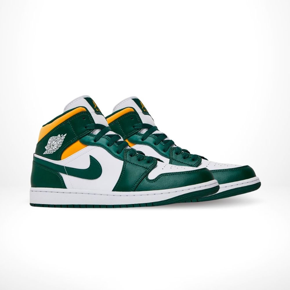 Air Jordan 1 Mid Sonics Green White