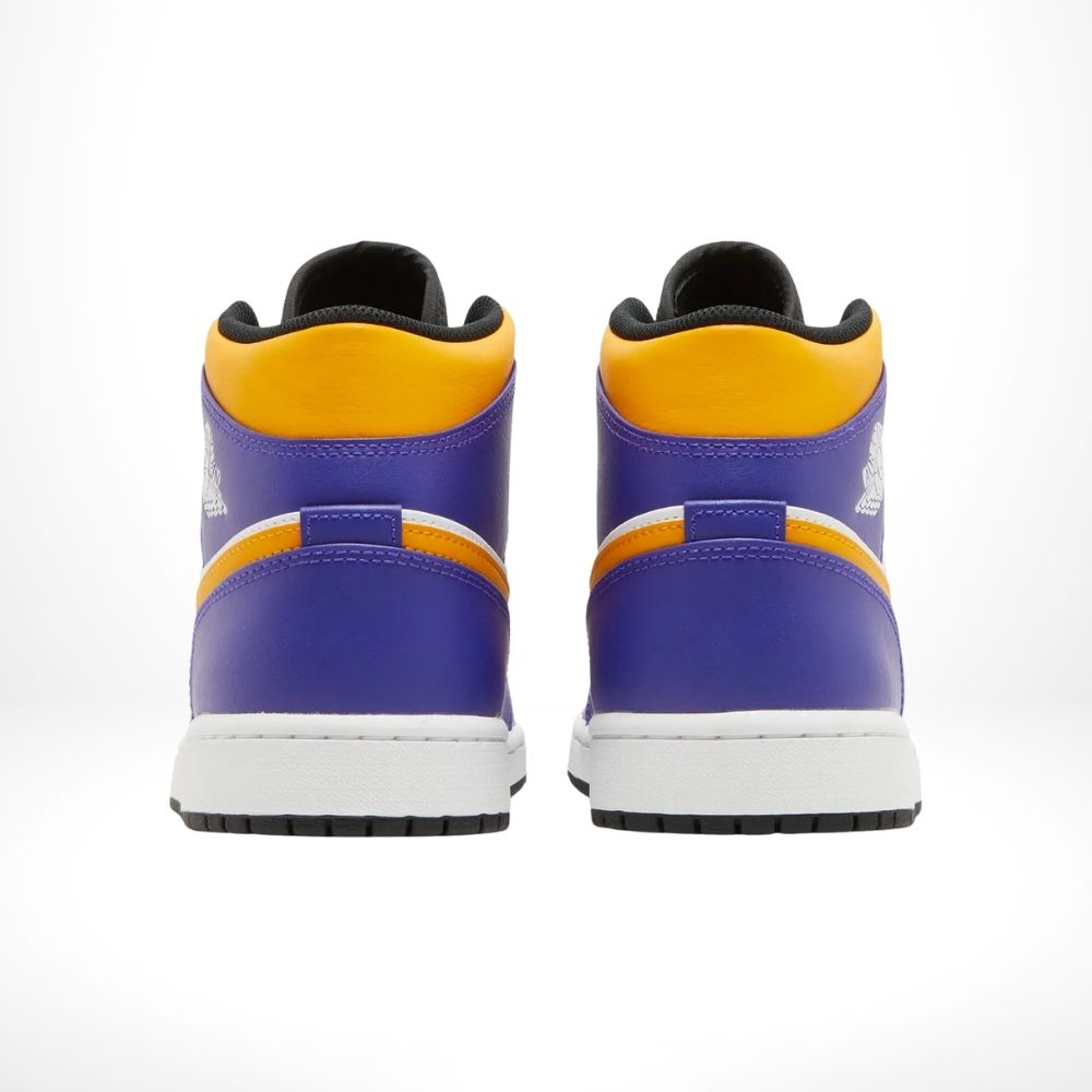 Air Jordan 1 Mid Lakers Purple Yellow