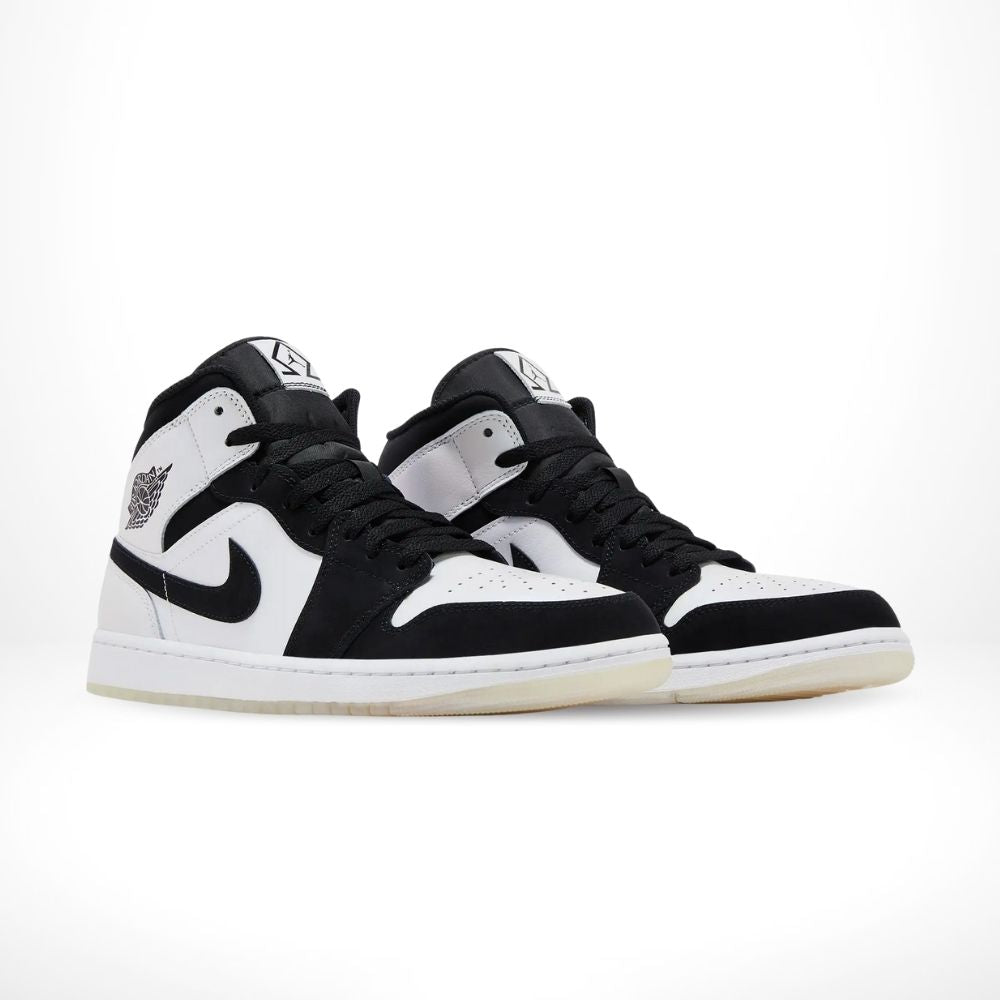 Air Jordan 1 Mid Diamond Black White SE