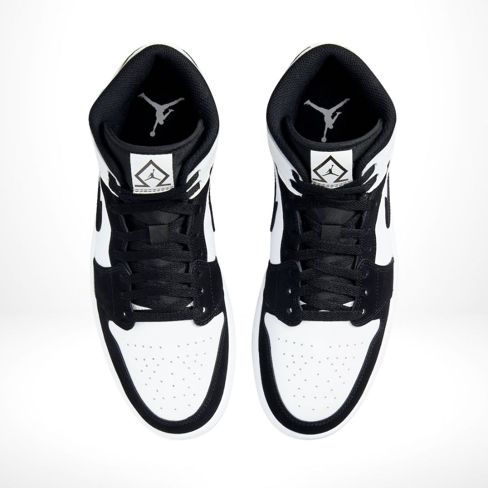 Air Jordan 1 Mid Diamond Black White SE