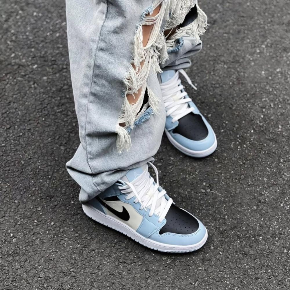 Air Jordan 1 Mid Ice Blue White