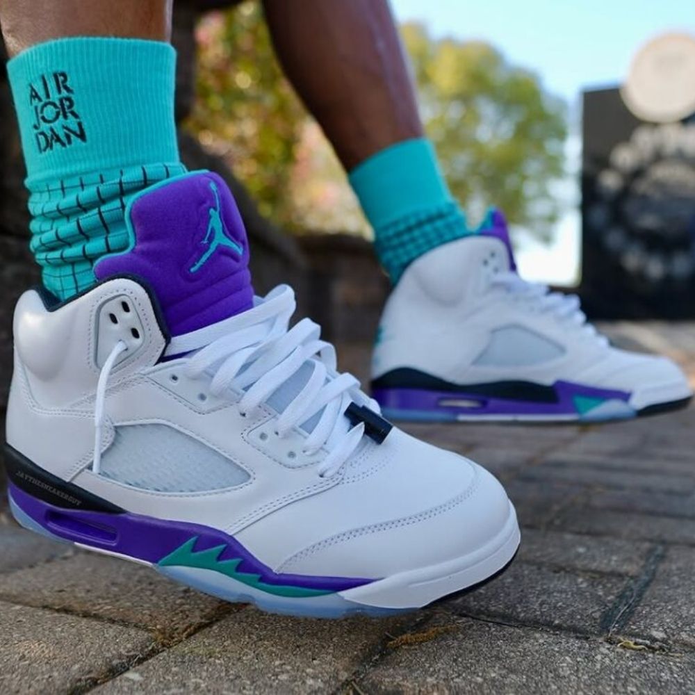 Air Jordan 5 Retro Grape White Emerald Purple 2025