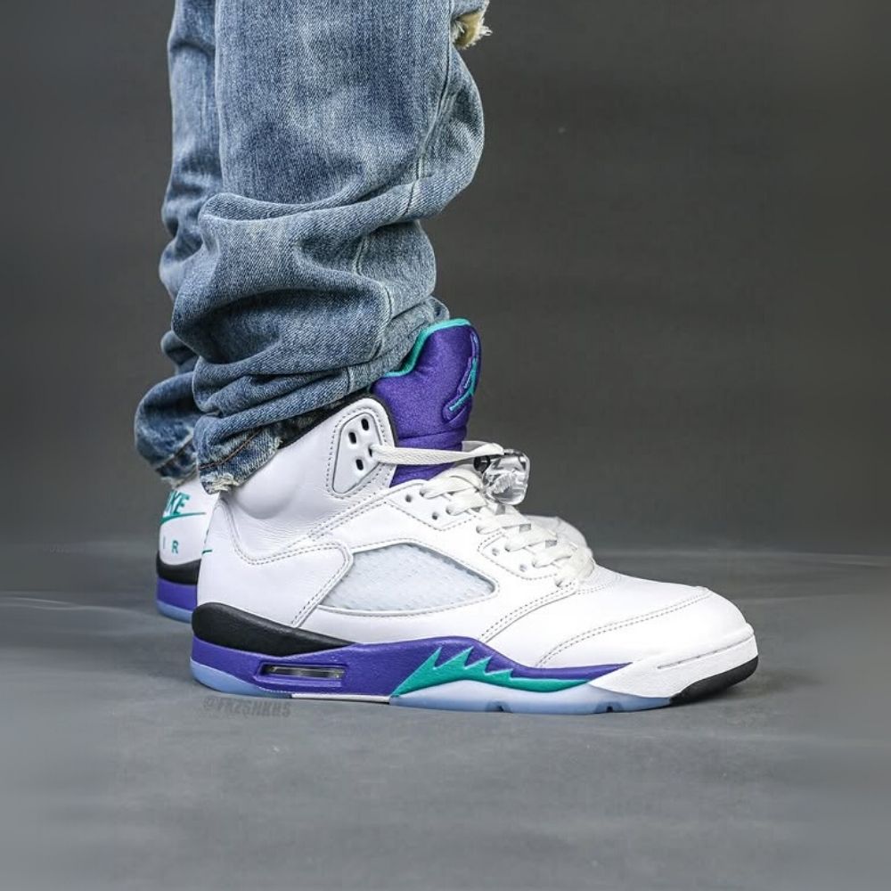 Air Jordan 5 Retro Grape White Emerald Purple 2025