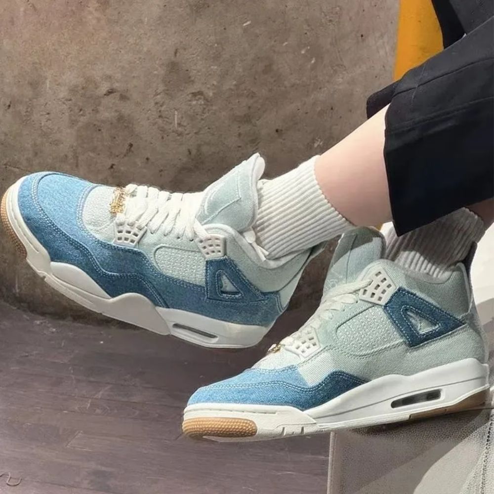 Air Jordan 4 Retro TEX Worn Blue Denim