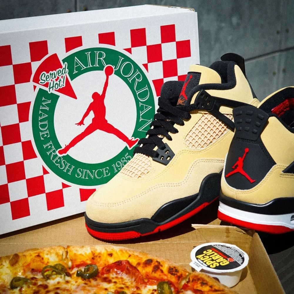 Air Jordan 4 Retro Pizza Sesame White