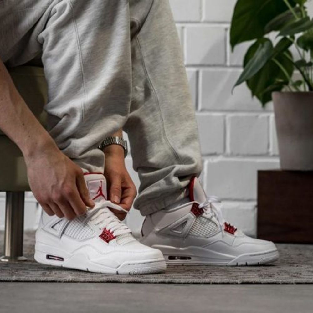 Air Jordan 4 Metallic Pack White Red