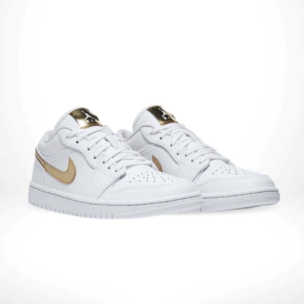 Air Jordan 1 Low White Metallic Gold