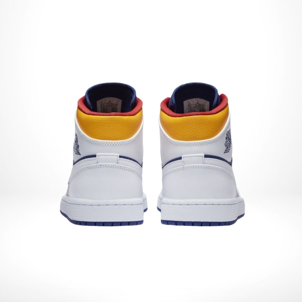 Air Jordan 1 Mid White Deep Royal Blue