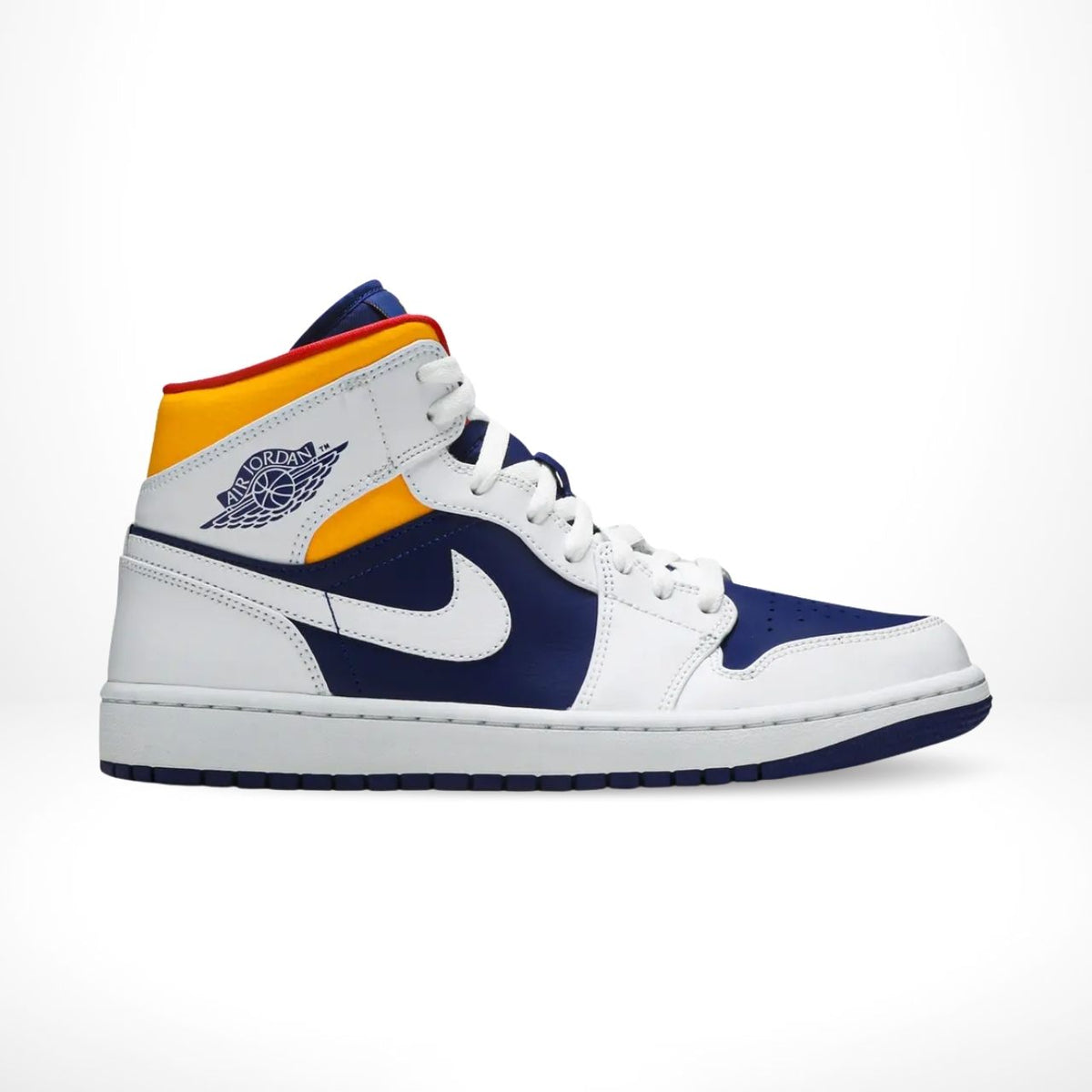 Air Jordan 1 Mid White Deep Royal Blue