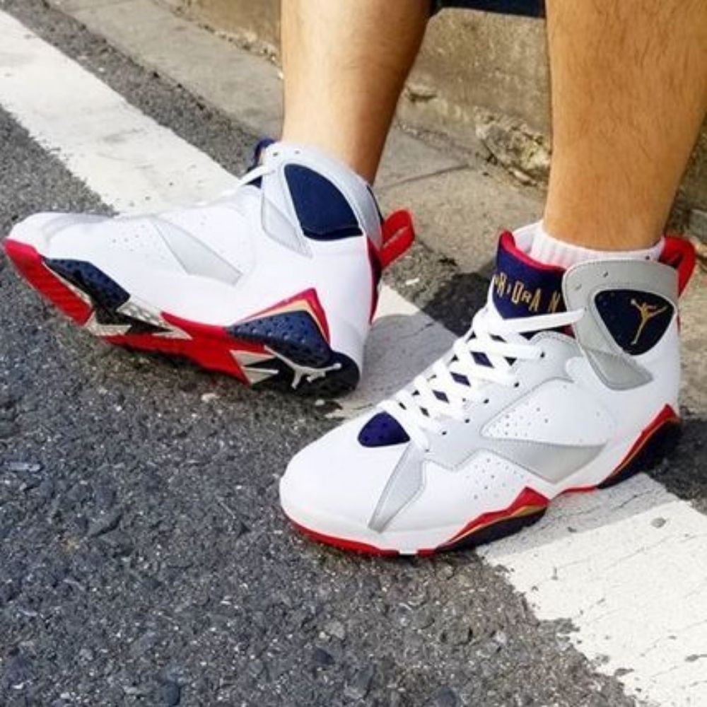 Air Jordan 7 Retro Olympic White Red