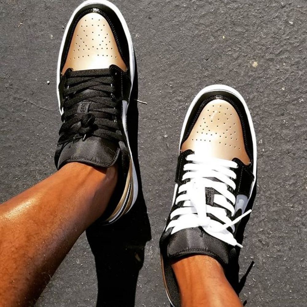 Air Jordan 1 Low Gold Toe Black
