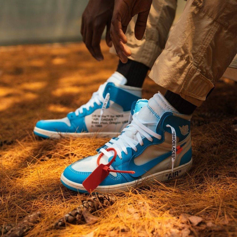 Air Jordan 1 High x Off White University Blue White