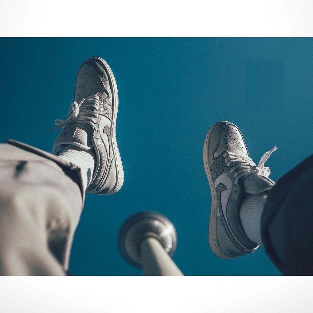 Air Jordan 1 Low Premium Elephant Print Neutral Grey