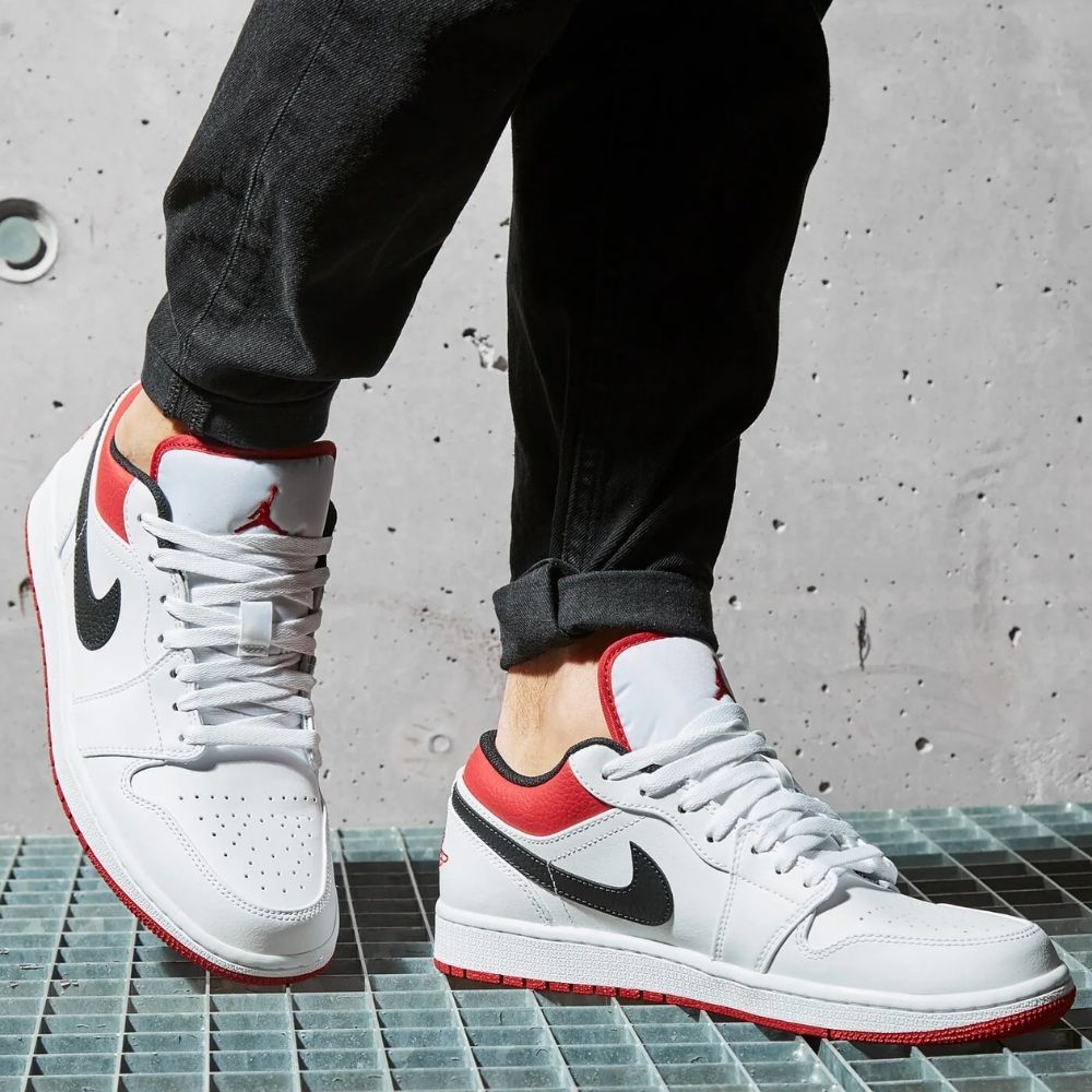 Air Jordan 1 Low White University Red