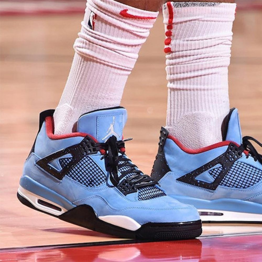 Air Jordan 4 Retro x Travis Scott Cactus Jack University Blue